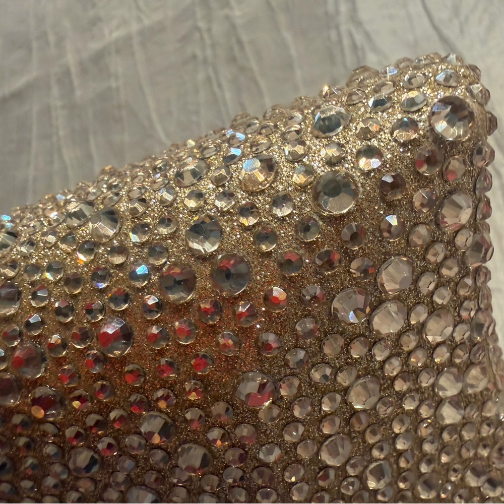 Sparkling Gold Rhinestone Clutch - Picture 7 of 12